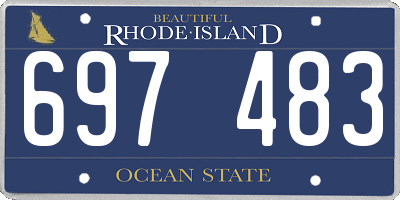 RI license plate 697483
