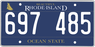 RI license plate 697485