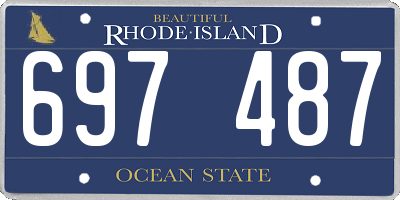 RI license plate 697487