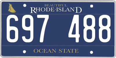 RI license plate 697488