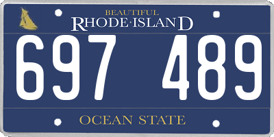 RI license plate 697489