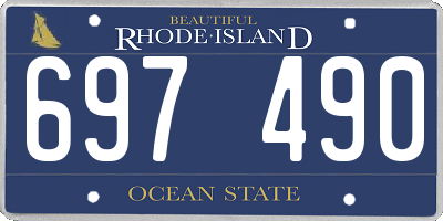 RI license plate 697490