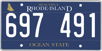 RI license plate 697491