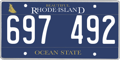 RI license plate 697492