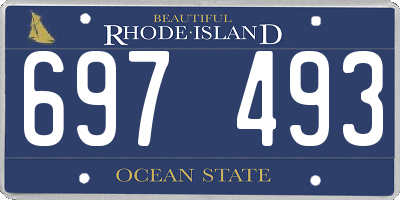 RI license plate 697493