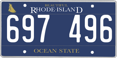 RI license plate 697496