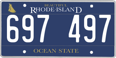 RI license plate 697497