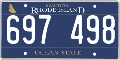 RI license plate 697498