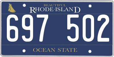 RI license plate 697502