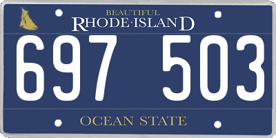 RI license plate 697503