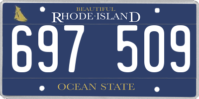 RI license plate 697509