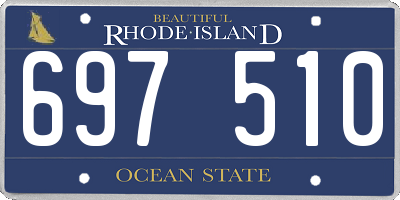 RI license plate 697510