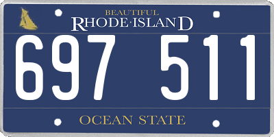 RI license plate 697511