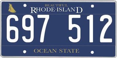RI license plate 697512