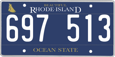 RI license plate 697513