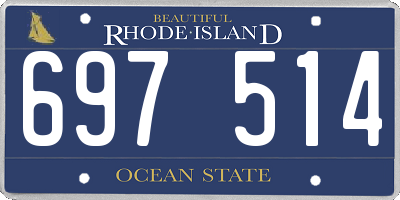 RI license plate 697514