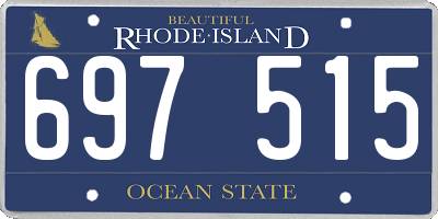 RI license plate 697515