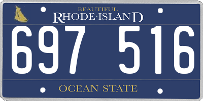 RI license plate 697516
