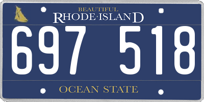 RI license plate 697518