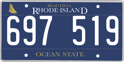 RI license plate 697519