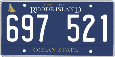 RI license plate 697521