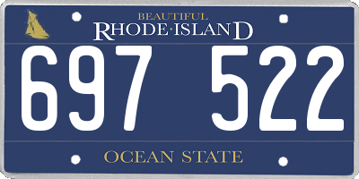 RI license plate 697522