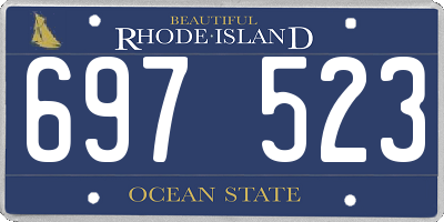 RI license plate 697523