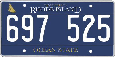 RI license plate 697525