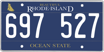 RI license plate 697527