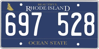 RI license plate 697528