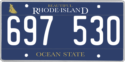 RI license plate 697530