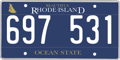 RI license plate 697531