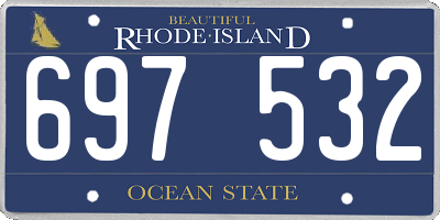 RI license plate 697532