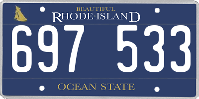 RI license plate 697533