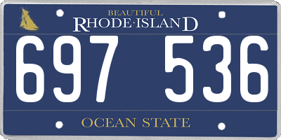 RI license plate 697536