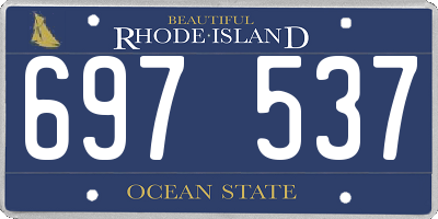RI license plate 697537