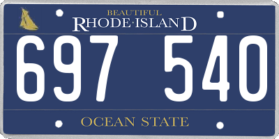 RI license plate 697540