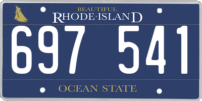 RI license plate 697541