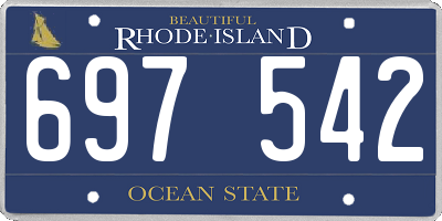 RI license plate 697542