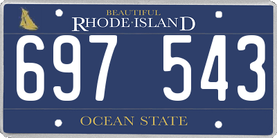 RI license plate 697543