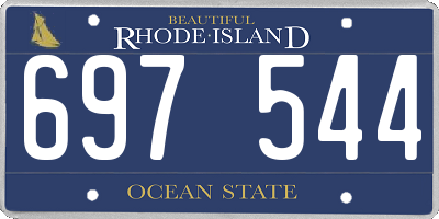 RI license plate 697544