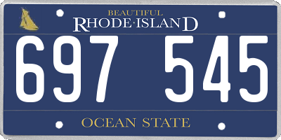 RI license plate 697545