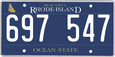 RI license plate 697547