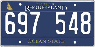 RI license plate 697548