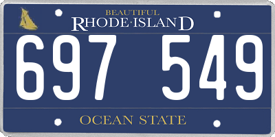 RI license plate 697549