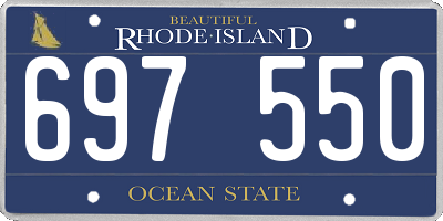 RI license plate 697550