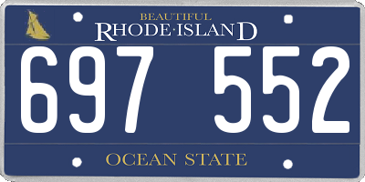 RI license plate 697552