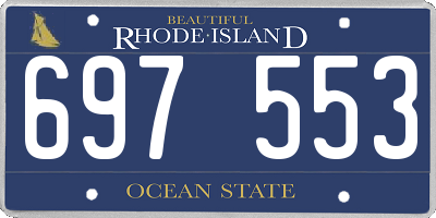 RI license plate 697553