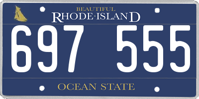 RI license plate 697555