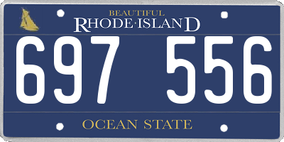 RI license plate 697556